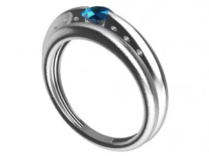 a different ring with gem 3D Print Model