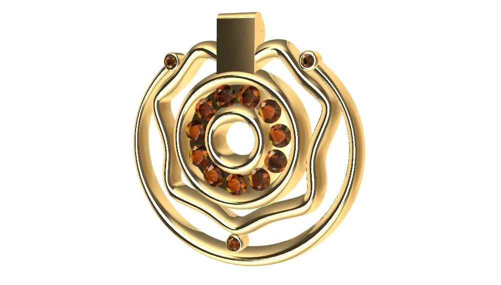 pendant with gems 3D Print Model .c4d .max .obj .3ds .fbx .stl .blend 