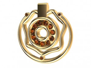 pendant with gems 3D Print Model
