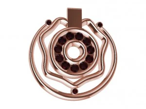 pendant with gems 3D Print Model