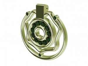 pendant with gems 3D Print Model