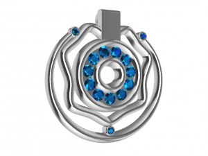 pendant with gems 3D Print Model