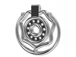 pendant with gems 3D Print Model