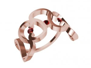 ring with gems 3D Print Model