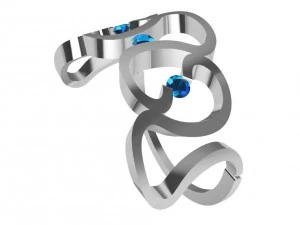 ring with gems 3D Print Model