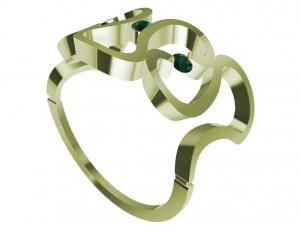 ring with gems 3D-printmodel