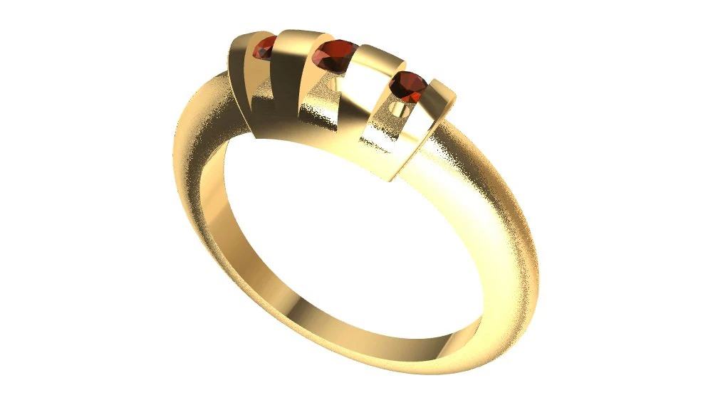 a different ring with gems 3D Print Model .c4d .max .obj .3ds .fbx .stl .blend 