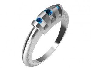 a different ring with gems 3D 打印模型