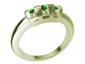 a different ring with gems 3D 打印模型