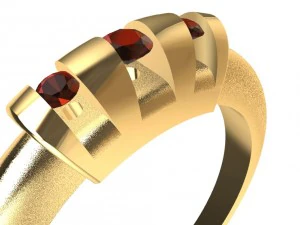 a different ring with gems 3D Print Model