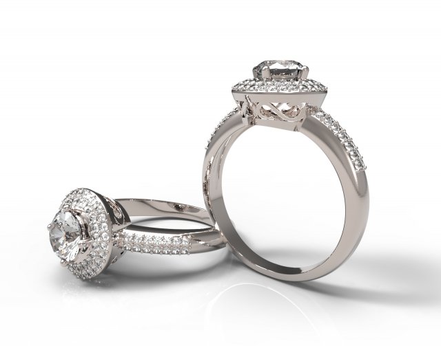 diamond ring d19 Modelo 3D .c4d .max .obj .3ds .fbx .stl .blend 