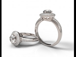 diamond ring d19 Modèle 3D