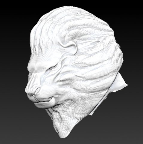 lion head 3D Model .c4d .max .obj .3ds .fbx .stl .blend 