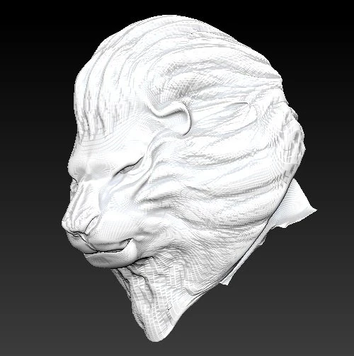 lion head 3D Model .c4d .max .obj .3ds .fbx .stl .blend 