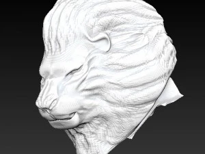 cabe&ccedil;a de le&atilde;o Modelo 3D