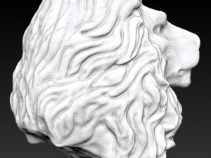 lion head 3D 프린트 모델