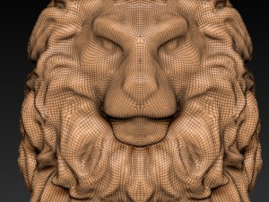 lion head 3D 프린트 모델