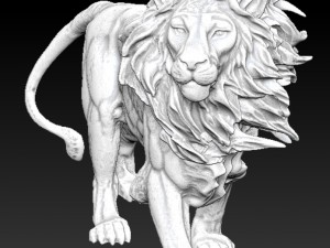 king lion statue 3D Print Model