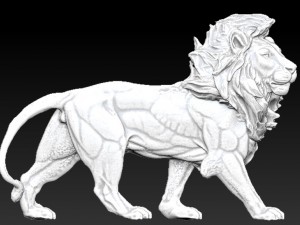 king lion statue 3D 打印模型