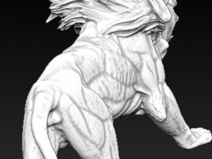 king lion statue 3D 打印模型