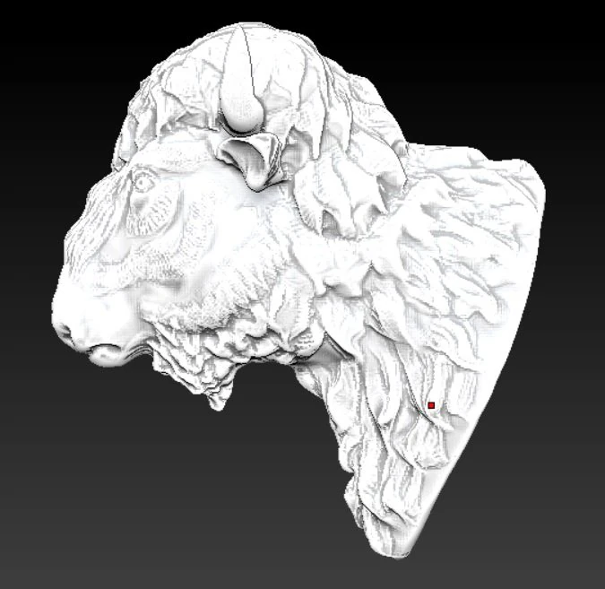 bison buffalo head sculpture 3D Print Model .c4d .max .obj .3ds .fbx .stl .blend 