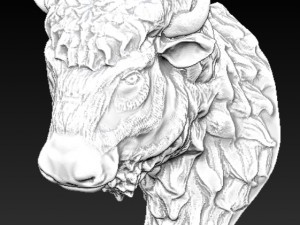 bison buffalo head sculpture Modèles 3D en vedette