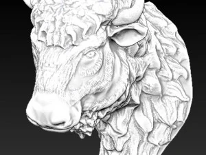 bison buffalo head sculpture 3D Print Model