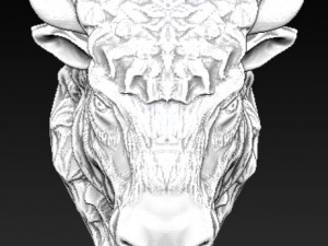 bison buffalo head sculpture Modèles 3D en vedette