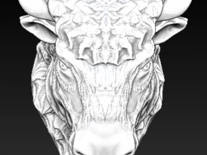 bison buffalo head sculpture 3D Print Model
