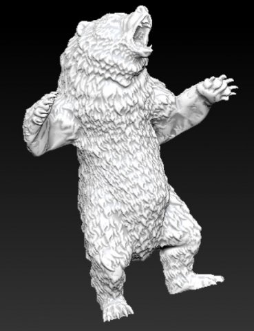 angry grizzly bear 3D Print Model .c4d .max .obj .3ds .fbx .lwo .lw .lws