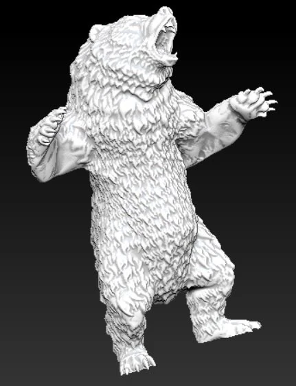 angry grizzly bear 3D Print Model .c4d .max .obj .3ds .fbx .stl .blend