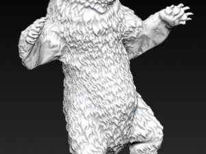 angry grizzly bear 3D Print Model