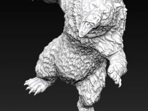 angry grizzly bear 3D Print Model