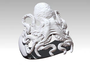 octopus fashion high detailed jewellery ring 3D Model