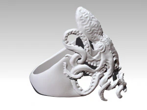 octopus fashion high detailed jewellery ring 3D Model