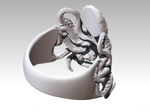 octopus fashion high detailed jewellery ring Modèle 3D