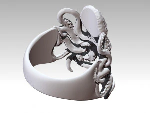 octopus fashion high detailed jewellery ring 3D Model