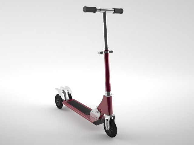 kick scooter 3D Модель .c4d .max .obj .3ds .fbx .stl .blend 