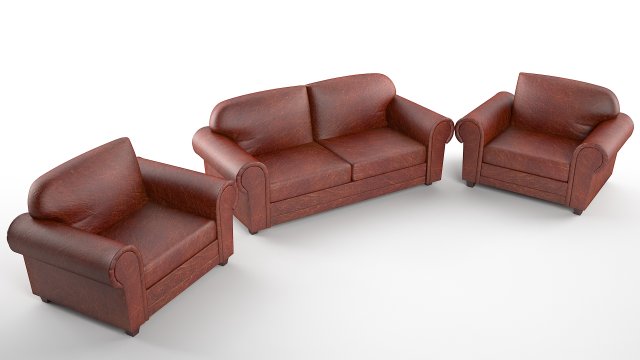 three-piece suite 3D मॉडल .c4d .max .obj .3ds .fbx .stl .blend 