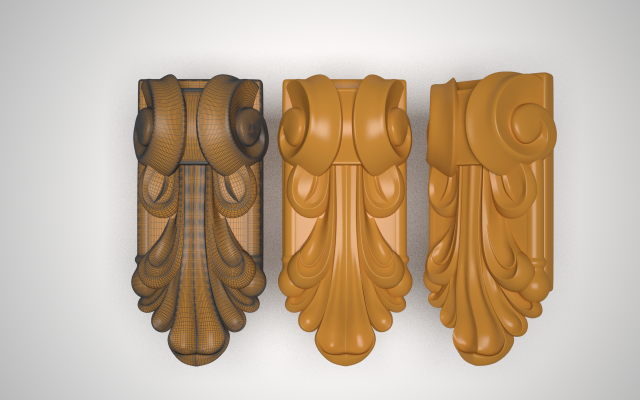 decoration element 3D 프린트 모델 .c4d .max .obj .3ds .fbx .stl .blend 