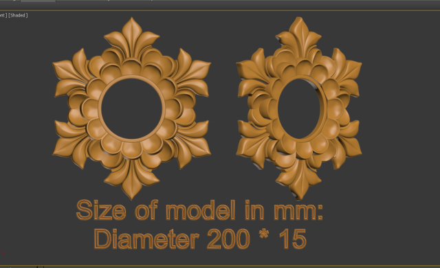 decoration element 3D 프린트 모델 .c4d .max .obj .3ds .fbx .stl .blend
