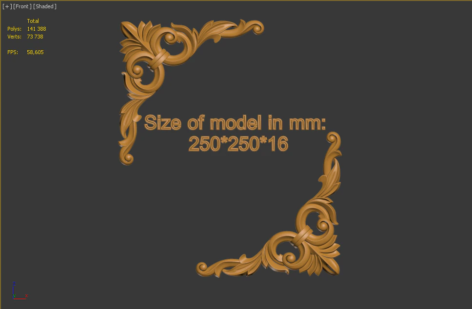 decorative element 3D Print Model .c4d .max .obj .3ds .fbx .stl .blend 