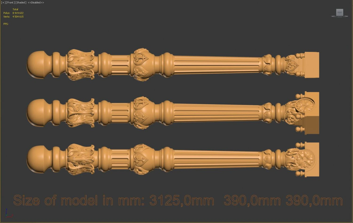 decorative element 3D Print Model .c4d .max .obj .3ds .fbx .stl .blend 
