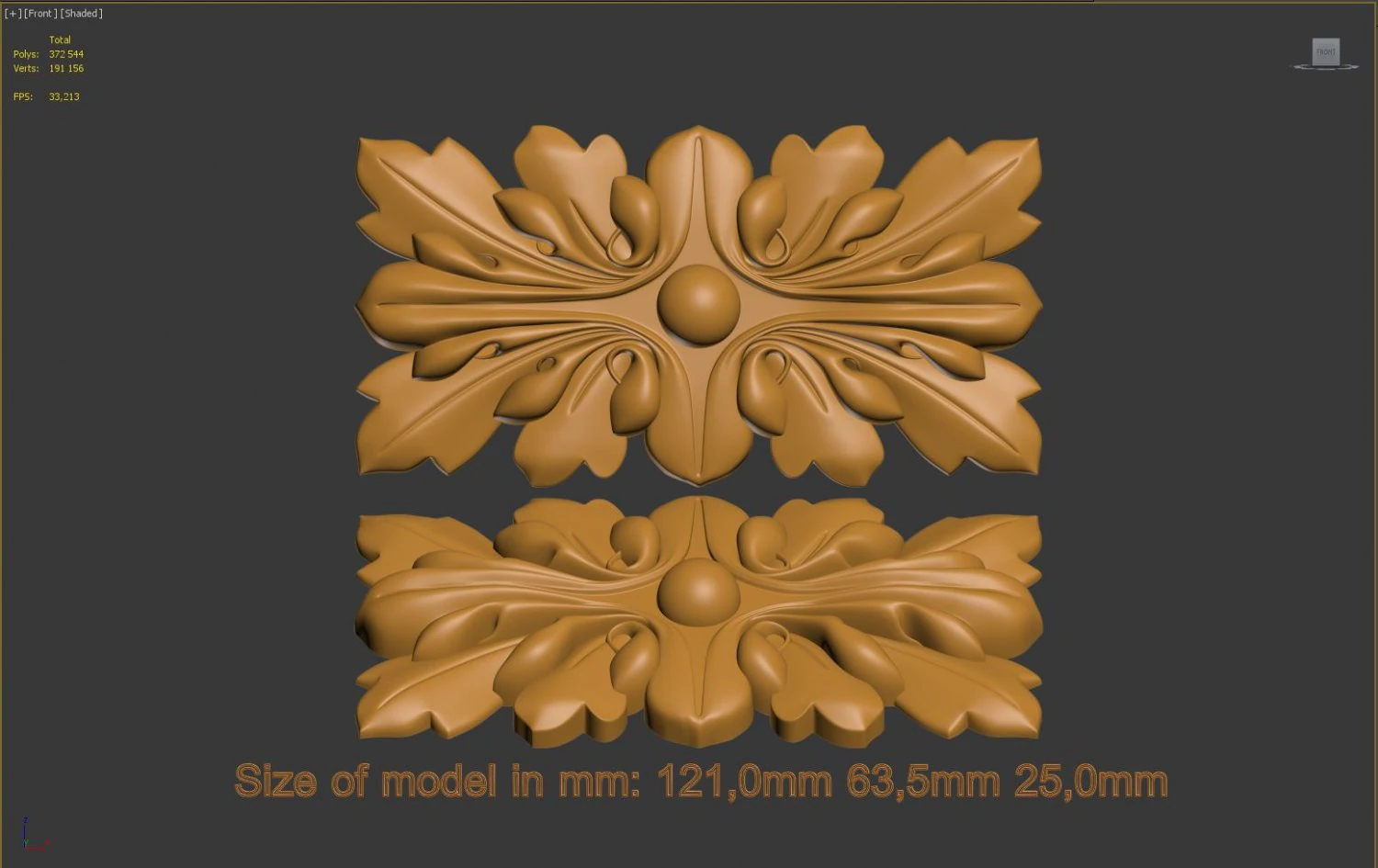 decorative element 3D Print Model .c4d .max .obj .3ds .fbx .stl .blend 