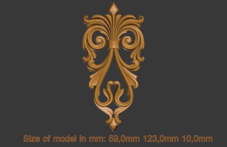 decorative element 3D Print Model .c4d .max .obj .3ds .fbx .stl .blend 