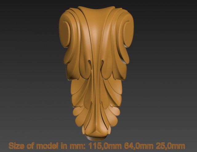 decorative element 3D प्रिंट मॉडल .c4d .max .obj .3ds .fbx .stl .blend 