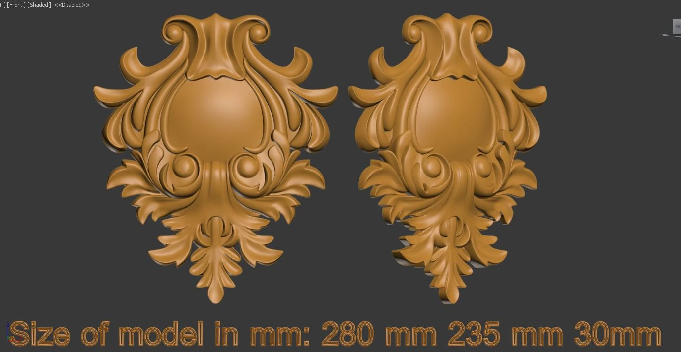 decorative element 3D Print Model .c4d .max .obj .3ds .fbx .stl .blend 