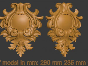 装饰元素 3D 打印模型