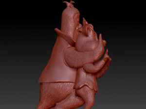 Penguin and hamster figurine 3D Print Model