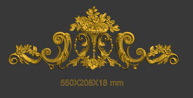 Decorative element 3D Print Model .c4d .max .obj .3ds .fbx .stl .blend 